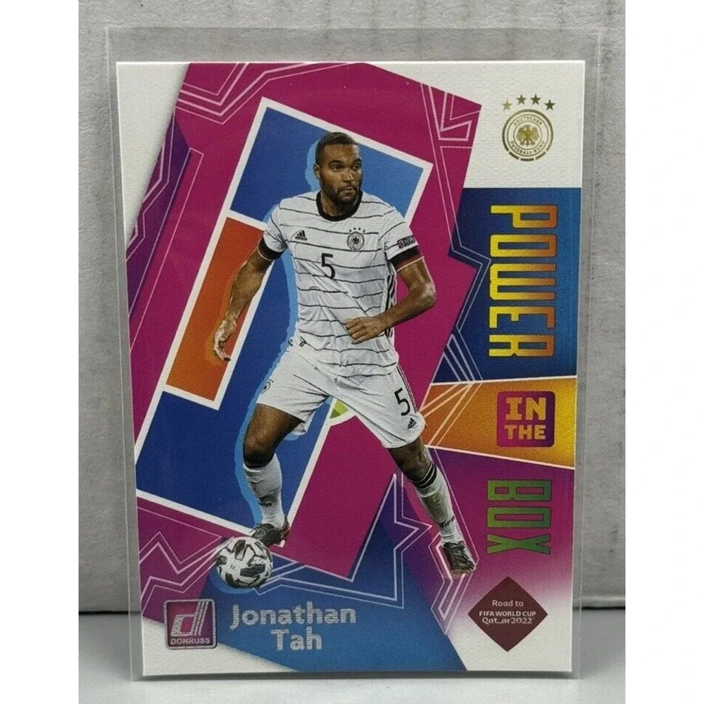 2021-22 Donruss Road To Qatar Jonathan Tah Press Proof Power in the Box Germany‎